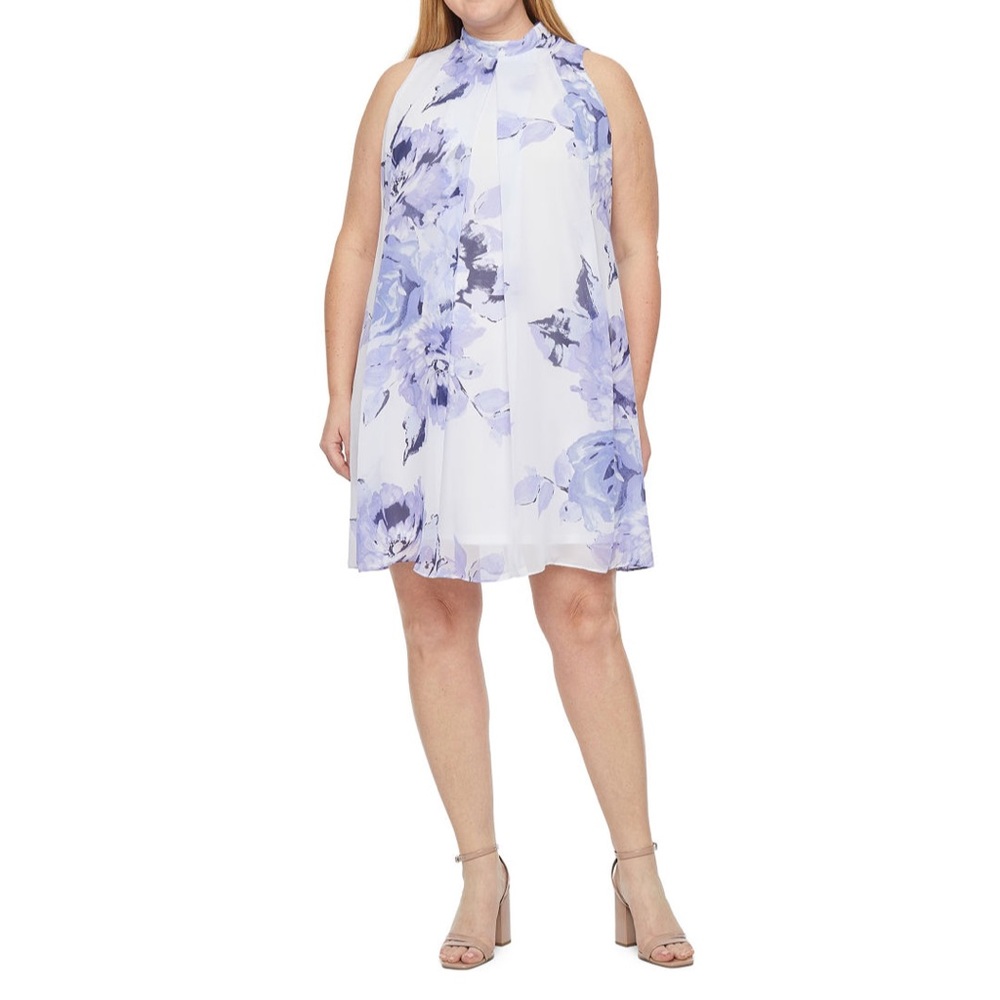 Sleeveless Floral Swing Dress